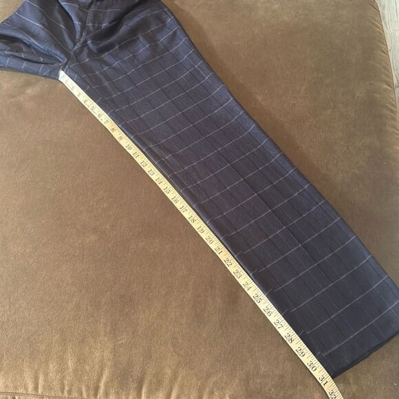 Men’s Blue Plaid 3 Piece Slim Fit Suit Notched Lapel Jacket 34 Pants 32 NEW - Picture 12 of 16